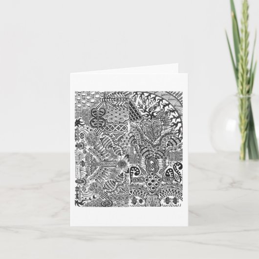 Wenskaart van sommige minischetsen kaart (Voorkant)