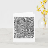 Wenskaart van sommige minischetsen kaart (Gele Bloem)