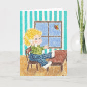 Wenskaart van telefoonjongen kaart (Voorkant)