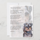 wenskaart van Terrier Dog Comforter Poem Kaart (Voorkant)