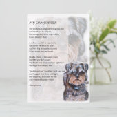 wenskaart van Terrier Dog Comforter Poem Kaart (Staand voorkant)