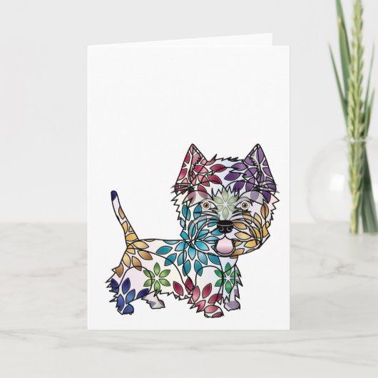 Wenskaart van Terrier van het Hoogland van het Kaart (Voorkant)