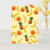 Wenskaart van tropische vruchten kaart (Gele Bloem)