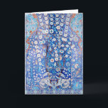 Wenskaart van turkse tegels kaart<br><div class="desc">Wenskaart met prachtig paneel van Iznik tegels. Kleurenfoto van de Rustem Pasha-moskee (Rüstem Paşa Cami) in Istanbul, Turkije. Deze moskee staat vol met prachtige blauwe iznik tegels</div>