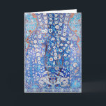 Wenskaart van turkse tegels kaart<br><div class="desc">Wenskaart met prachtig paneel van Iznik tegels. Kleurenfoto van de Rustem Pasha-moskee (Rüstem Paşa Cami) in Istanbul, Turkije. Deze moskee staat vol met prachtige blauwe iznik tegels</div>