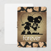 Wenskaart van valentijnse 'Forever SweeBaby' Feestdagenkaart (Voorkant / Achterkant)