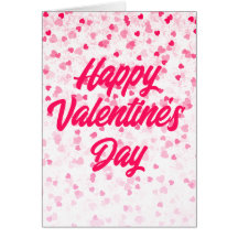 Wenskaart van valentijnse harten en liefde