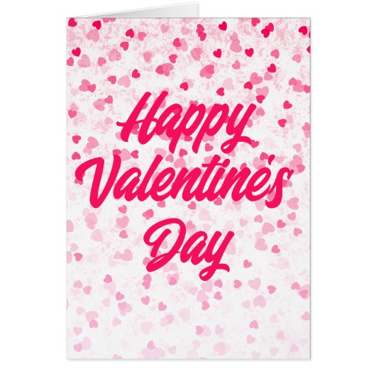 Wenskaart van valentijnse harten en liefde (Voorkant)