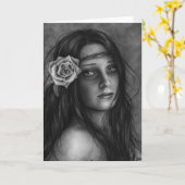 Wenskaart van verlaten Roos Kaart (Gele Bloem)
