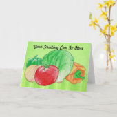 Wenskaart van verse producten kaart (Gele Bloem)