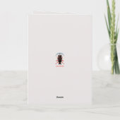 Wenskaart van vliegende fox aankondiging (Achterkant)