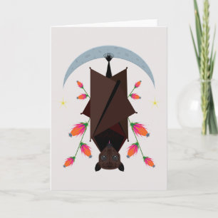 Wenskaart van vliegende fox aankondiging