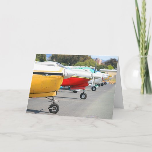 Wenskaart van vliegtuigen kaart (Voorkant)