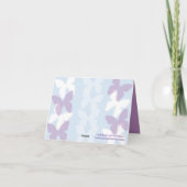 Wenskaart van vlinder bedankkaart (Achterkant)