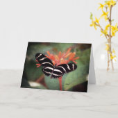 Wenskaart van vlinder kaart (Gele Bloem)