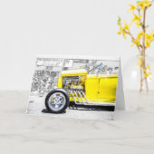 Wenskaart van warmgewalst breedband kaart (Gele Bloem)