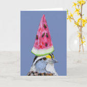 Wenskaart van watermeloenen kaart (Gele Bloem)