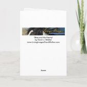 Wenskaart van wilde paarden - blauw en zijn famili bedankkaart (Achterkant)