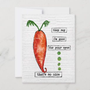 Wenskaart van wortelen - grappige groenten - dus N Kaart