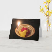 Wenskaart van zoete vogeldag 2 kaart (Gele Bloem)