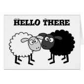 Wenskaart van zwarte schapen (Voorkant Horizontaal)