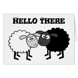 Wenskaart van zwarte schapen