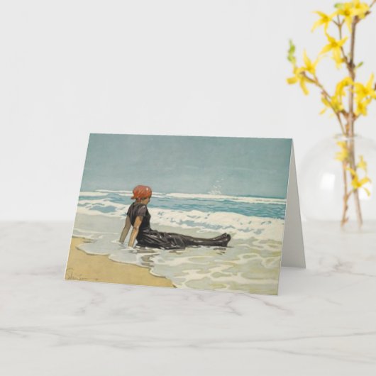  Wenskaart vanaf het strand Kaart (Gele Bloem)