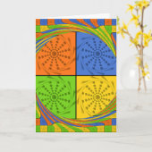 Wenskaart Verticale Sjabloon (Gele Bloem)