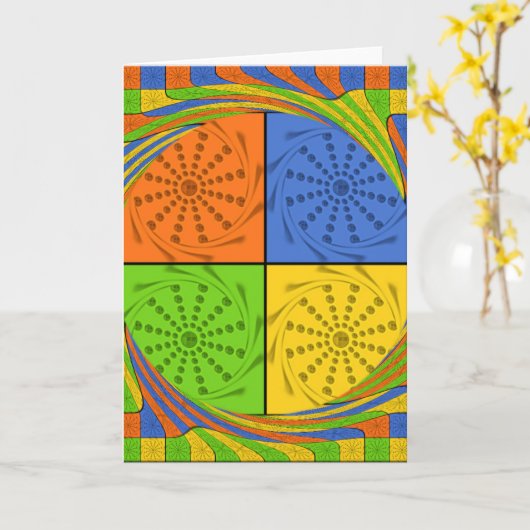 Wenskaart Verticale Sjabloon (Gele Bloem)