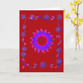 Wenskaart Verticale Sjabloon (Gele Bloem)