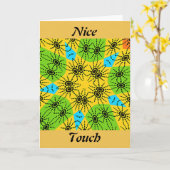 Wenskaart Verticale Sjabloon (Gele Bloem)