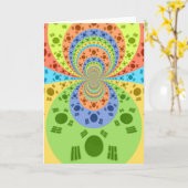 Wenskaart Verticale Sjabloon (Gele Bloem)