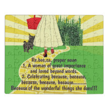 Wenskaart vieren haar puzzel