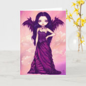 wenskaart "Violet Angel" Kaart (Gele Bloem)
