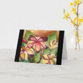 Wenskaart: Vivian's Plumeria Kaart (Gele Bloem)