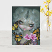 wenskaart "vlinders aantrekken" kaart (Gele Bloem)