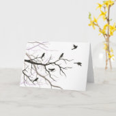 Wenskaart vogels en bijkantoren kaart (Gele Bloem)