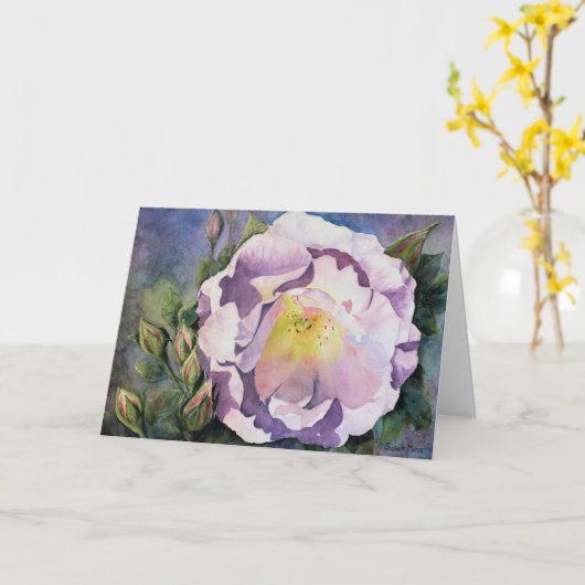 WENSKAART 'Volle Roos' Kaart (Gele Bloem)