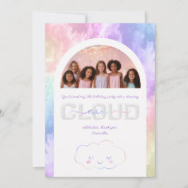 Wenskaart voor 9e verjaardag Cloud Nine - Pastel S Bedankkaart