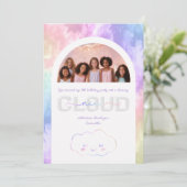 Wenskaart voor 9e verjaardag Cloud Nine - Pastel S Bedankkaart (Staand voorkant)