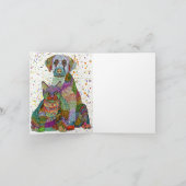 Wenskaart voor adoptie en redding van honden en ka bedankkaart (Binnen)