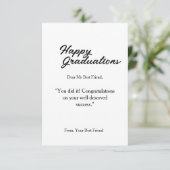 Wenskaart voor Afstuderen Bedankkaart (Staand voorkant)