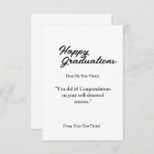 Wenskaart voor Afstuderen Bedankkaart (Voorkant / Achterkant)