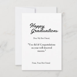 Wenskaart voor Afstuderen Bedankkaart