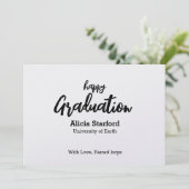 Wenskaart voor afstuderen bedankkaart (Staand voorkant)