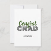 wenskaart voor afstuderen bedankkaart (Voorkant)