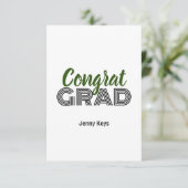 wenskaart voor afstuderen bedankkaart (Staand voorkant)