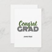 wenskaart voor afstuderen bedankkaart (Voorkant / Achterkant)