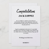 Wenskaart voor afstuderen bedankkaart (Voorkant / Achterkant)