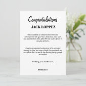 Wenskaart voor afstuderen bedankkaart (Staand voorkant)